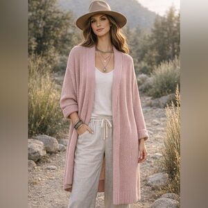 Forever 21 Kimono Cardigan – Size M | Dusty Rose Pink